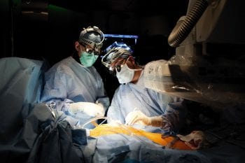 Surgeons perform transcatheter valve procedure